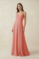 Sweetheart Pleated A - Line Chiffon Bridesmaid Dress in Mulberry - SHE IS ME Bridesmaid Dresses