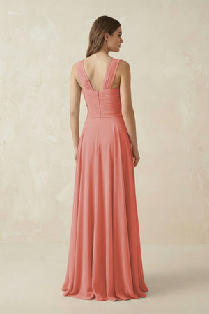 Sweetheart Pleated A - Line Chiffon Bridesmaid Dress in Mulberry - SHE IS ME Bridesmaid Dresses