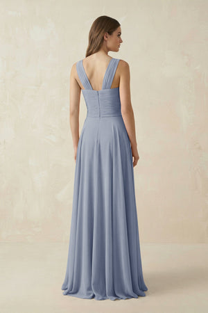 Sweetheart Pleated A - Line Chiffon Bridesmaid Dress in Twilight - SHE IS ME Bridesmaid Dresses