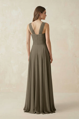 Sweetheart Pleated A - Line Chiffon Bridesmaid Dress in Willow Green - SHE IS ME Bridesmaid Dresses