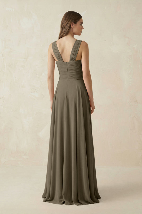 Sweetheart Pleated A - Line Chiffon Bridesmaid Dress in Willow Green - SHE IS ME Bridesmaid Dresses