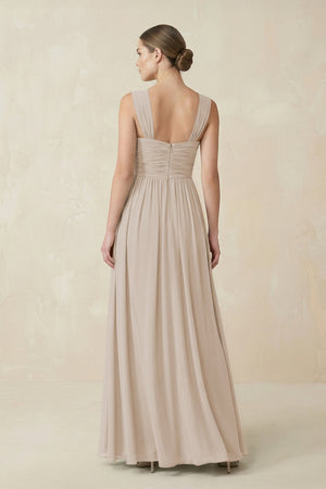 Sweetheart Pleated Chiffon A - Line Bridesmaid Dress in Frost - SHE IS ME Bridesmaid Dresses
