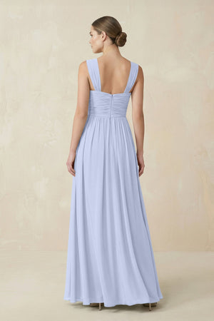 Sweetheart Pleated Chiffon A - Line Bridesmaid Dress in Ice - SHE IS ME Bridesmaid Dresses