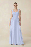 Sweetheart Pleated Chiffon A - Line Bridesmaid Dress in Ice - SHE IS ME Bridesmaid Dresses