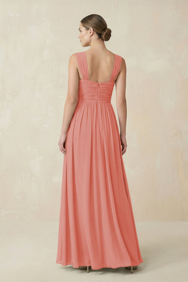 Sweetheart Pleated Chiffon A - Line Bridesmaid Dress in Mulberry - SHE IS ME Bridesmaid Dresses