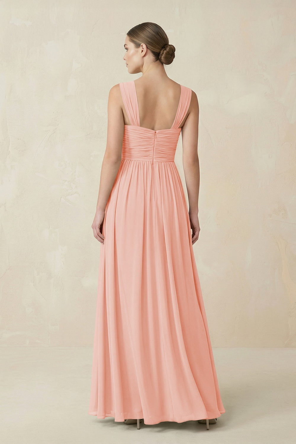 Sweetheart Pleated Chiffon A - Line Bridesmaid Dress in Rose Petal - KISS BRIDAL Bridesmaid Dresses