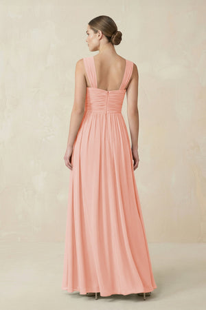 Sweetheart Pleated Chiffon A - Line Bridesmaid Dress in Rose Petal - SHE IS ME Bridesmaid Dresses