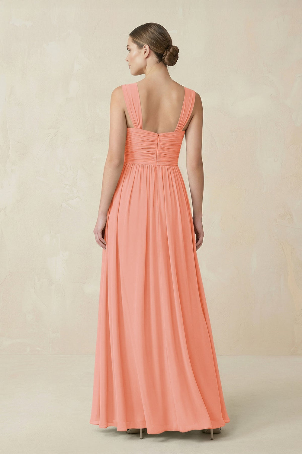 Sweetheart Pleated Chiffon A - Line Bridesmaid Dress in Rosette - KISS BRIDAL Bridesmaid Dresses