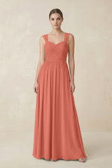 Sweetheart Pleated Chiffon A - Line Bridesmaid Dress in Wild Rose - KISS BRIDAL Bridesmaid Dresses