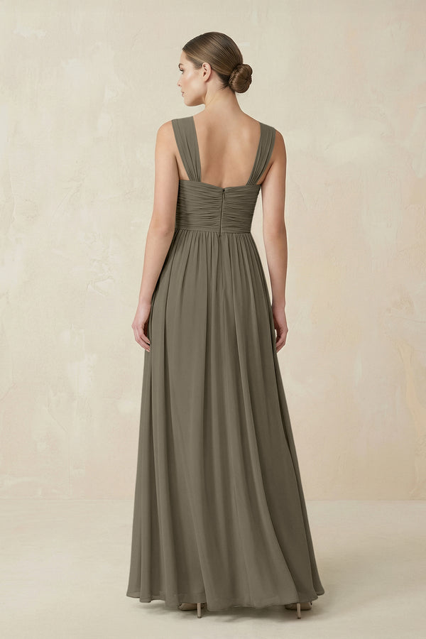 Sweetheart Pleated Chiffon A - Line Bridesmaid Dress in Willow Green - SHE IS ME Bridesmaid Dresses
