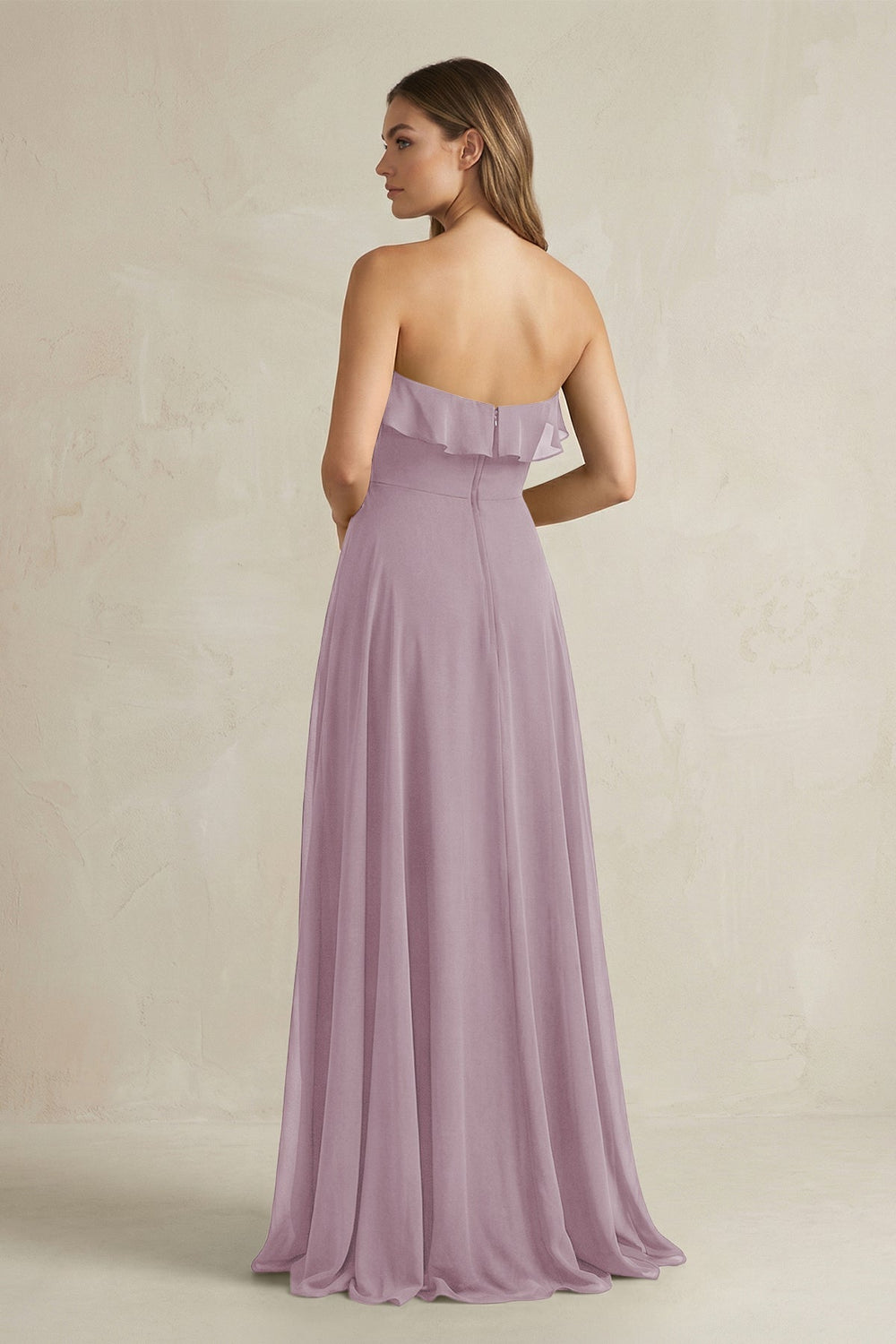 Sweetheart Ruffled A - Line Chiffon Bridesmaid Dress in Dusk - KISS BRIDAL Bridesmaid Dresses