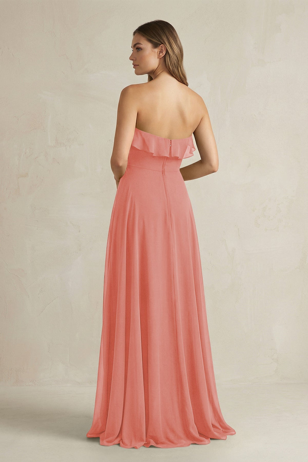 Sweetheart Ruffled A - Line Chiffon Bridesmaid Dress in Mulberry - KISS BRIDAL Bridesmaid Dresses