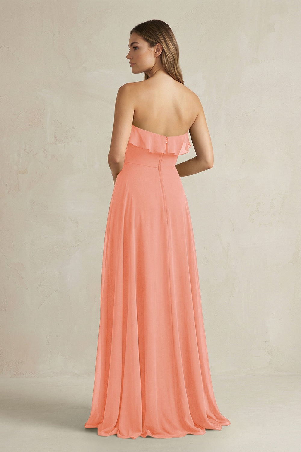 Sweetheart Ruffled A - Line Chiffon Bridesmaid Dress in Rosette - KISS BRIDAL Bridesmaid Dresses