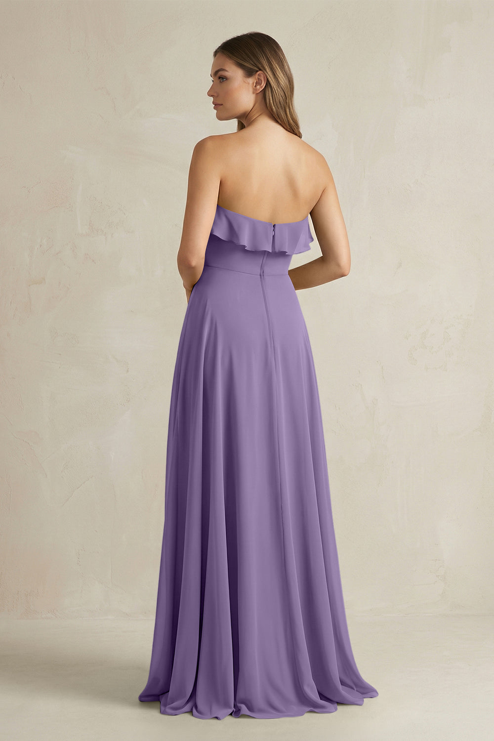 Sweetheart Ruffled A-Line Chiffon Bridesmaid Dress in Tahiti