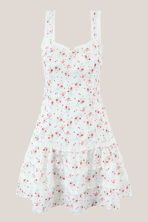 Sweetheart Sleeveless A-Line Mini Dress in White – SHE IS ME Dresses