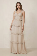 Sweetheart Tiered A - Line Chiffon Bridesmaid Dress in Frost - SHE IS ME Bridesmaid Dresses
