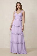 Sweetheart Tiered A - Line Chiffon Bridesmaid Dress in Lavender - SHE IS ME Bridesmaid Dresses