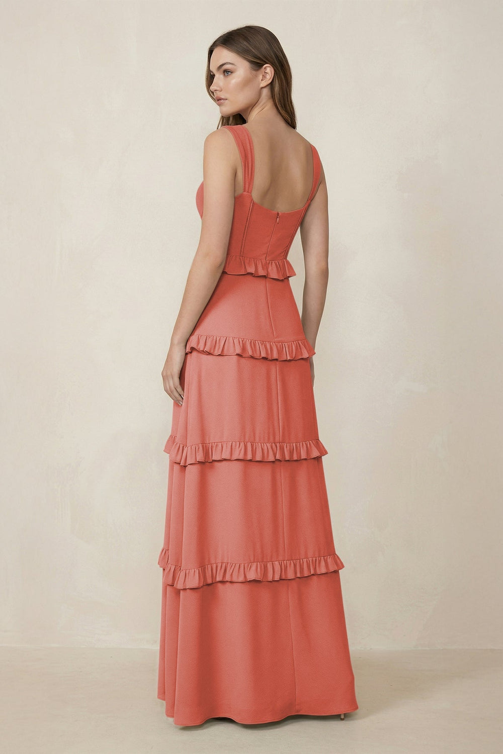 Sweetheart Tiered A - Line Chiffon Bridesmaid Dress in Mulberry - SHE IS ME Bridesmaid Dresses