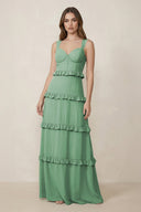 Sweetheart Tiered A - Line Chiffon Bridesmaid Dress in Sea Glass - SHE IS ME Bridesmaid Dresses