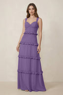 Sweetheart Tiered A - Line Chiffon Bridesmaid Dress in Tahiti - SHE IS ME Bridesmaid Dresses