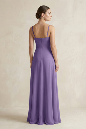 Tahiti A-Line Chiffon Spaghetti Strap Bridesmaid Dress (2) | KISSBRIDAL