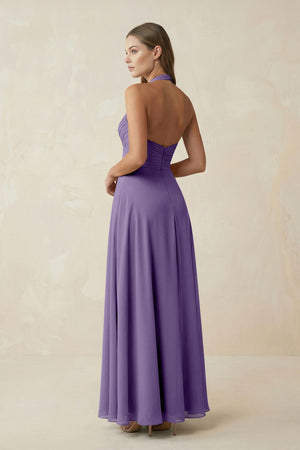 Tahiti A-Line Pleated Chiffon V-Neck Bridesmaid Dress (2) | KISSBRIDAL
