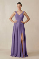 Tahiti Chiffon A-Line Pleated Bridesmaid Dress | KISSBRIDAL