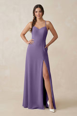 Tahiti Ruched Sheath Chiffon Bridesmaid Dress | KISSBRIDAL