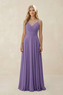 Tahiti Spaghetti Strap A-Line Chiffon Bridesmaid Dress | KISSBRIDAL