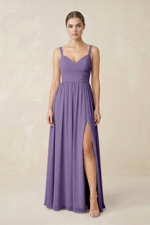 Tahiti Sweetheart A-Line Chiffon Bridesmaid Dress with Slit in Tahiti | KISSBRIDAL