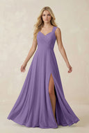 Tahiti Sweetheart A-Line Chiffon Long Bridesmaid Dress | KISSBRIDAL