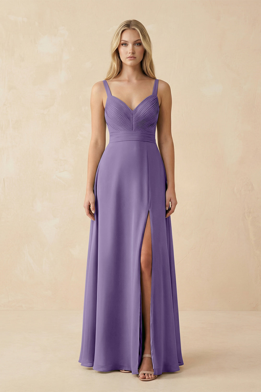 Sweetheart A-Line Pleated Chiffon Bridesmaid Dress in Tahiti