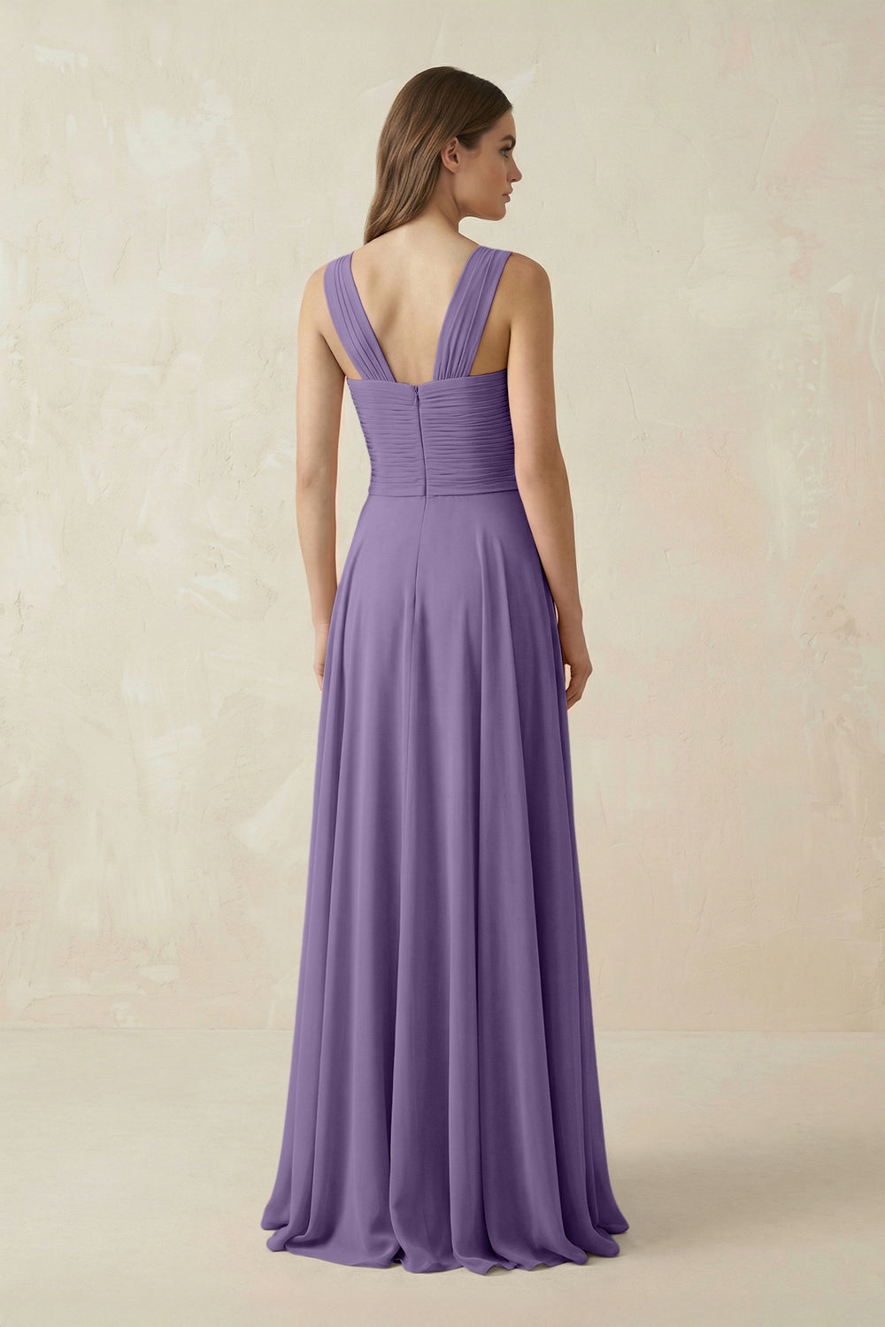 Sweetheart Pleated A-Line Chiffon Bridesmaid Dress in Tahiti