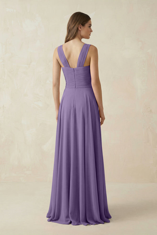 Tahiti Sweetheart Pleated A-Line Chiffon Bridesmaid Dress (2) | KISSBRIDAL