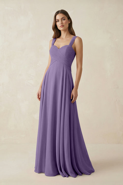 Tahiti Sweetheart Pleated A-Line Chiffon Bridesmaid Dress | KISSBRIDAL