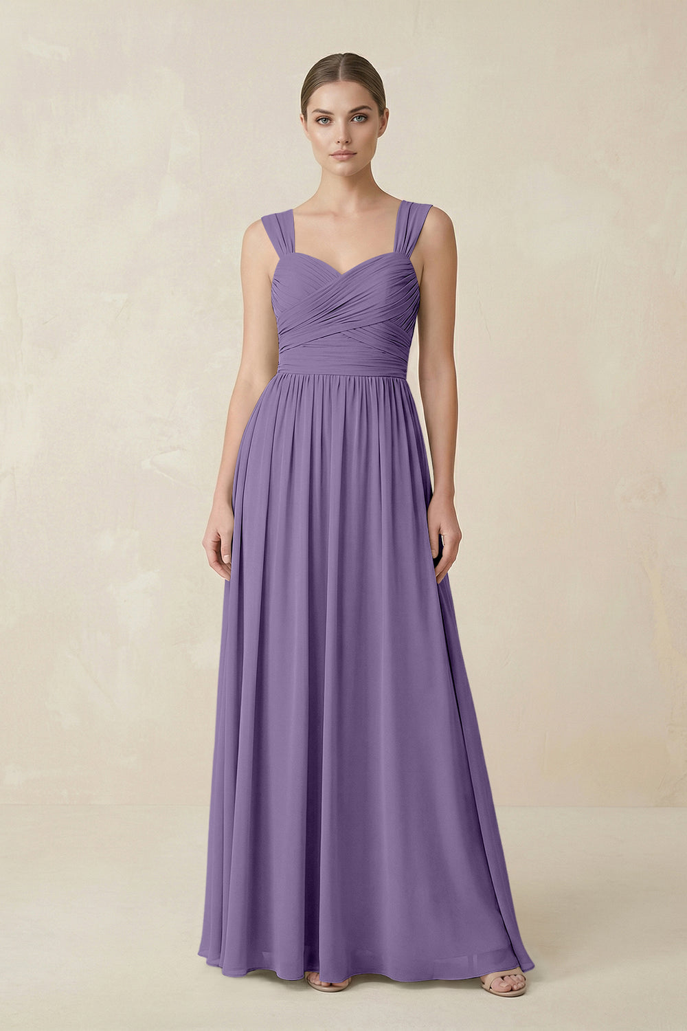 Sweetheart Pleated Chiffon A-Line Bridesmaid Dress in Tahiti