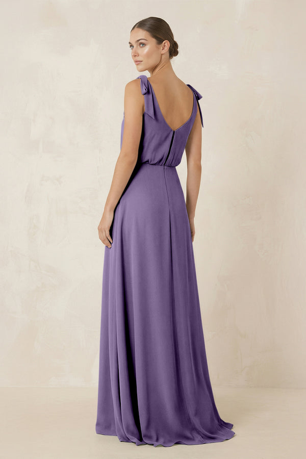 Tahiti V-Neck A-Line Chiffon Bridesmaid Dress (2) | KISSBRIDAL