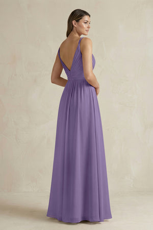 Tahiti V-Neck Pleated A-Line Chiffon Bridesmaid Dress (2) | KISSBRIDAL