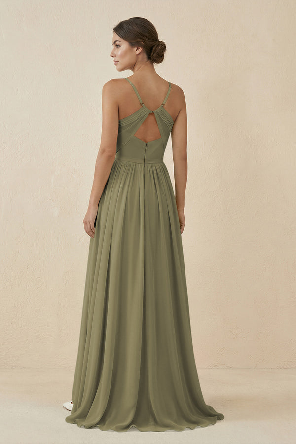 Thyme Sweetheart A-Line Chiffon Bridesmaid Dress (2) | KISSBRIDAL