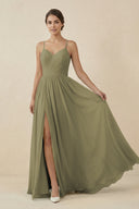 Thyme Sweetheart A-Line Chiffon Bridesmaid Dress | KISSBRIDAL