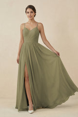 Thyme Sweetheart A-Line Chiffon Bridesmaid Dress | KISSBRIDAL