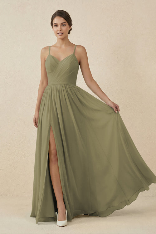 Thyme Sweetheart A-Line Chiffon Bridesmaid Dress | KISSBRIDAL