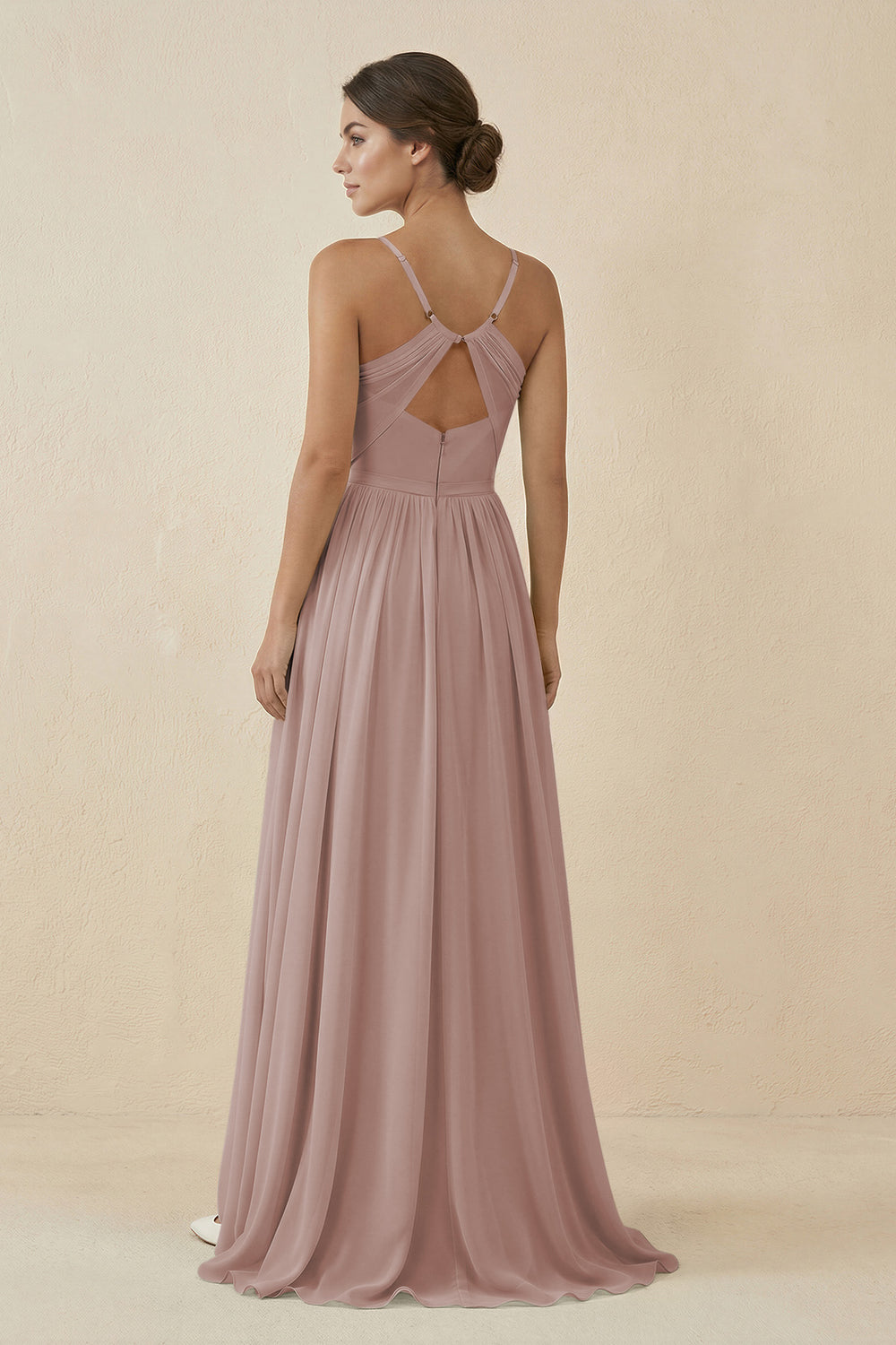 Sweetheart A-Line Chiffon Bridesmaid Dress in Toffee