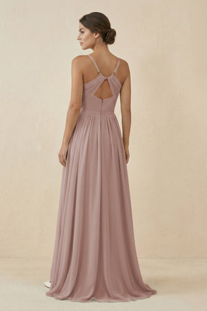 Toffee Sweetheart A-Line Chiffon Bridesmaid Dress (2) | KISSBRIDAL