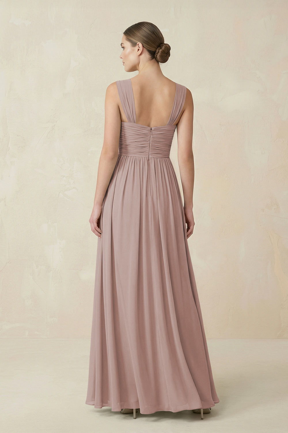 Sweetheart Pleated Chiffon A-Line Bridesmaid Dress in Toffee