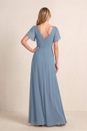Twilight A-Line V-Neck Chiffon Mother of the Bride Dress (2) | KISSBRIDAL