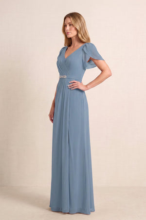 Twilight A-Line V-Neck Chiffon Mother of the Bride Dress (3) | KISSBRIDAL