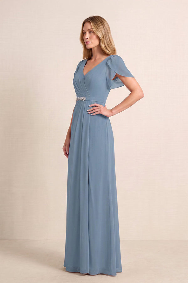Twilight A-Line V-Neck Chiffon Mother of the Bride Dress (3) | KISSBRIDAL
