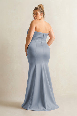 Twilight Strapless Satin Mermaid Bridesmaid Dress (4) [sizeplus] | KISSBRIDAL