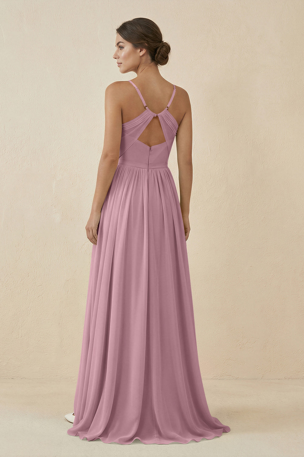 Sweetheart A-Line Chiffon Bridesmaid Dress in Vintage Mauve